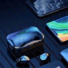Casti Bluetooth 5.3 SIKS, T50, 45mah Microfon Dual Apel HD, Display LED Inteligent, Wireless, Cutie Pentru Incarcare, Negre Casti Bluetooth 5.3 SIKS, T50, 45mah Microfon Dual Apel HD, Display LED Inteligent, Wireless, Cutie Pentru Incarcare, Negre