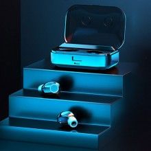 Casti Bluetooth 5.3 SIKS, T50, 45mah Microfon Dual Apel HD, Display LED Inteligent, Wireless, Cutie Pentru Incarcare, Negre Casti Bluetooth 5.3 SIKS, T50, 45mah Microfon Dual Apel HD, Display LED Inteligent, Wireless, Cutie Pentru Incarcare, Negre