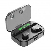 Casti Bluetooth 5.3 SIKS, T50, 45mah Microfon Dual Apel HD, Display LED Inteligent, Wireless, Cutie Pentru Incarcare, Negre