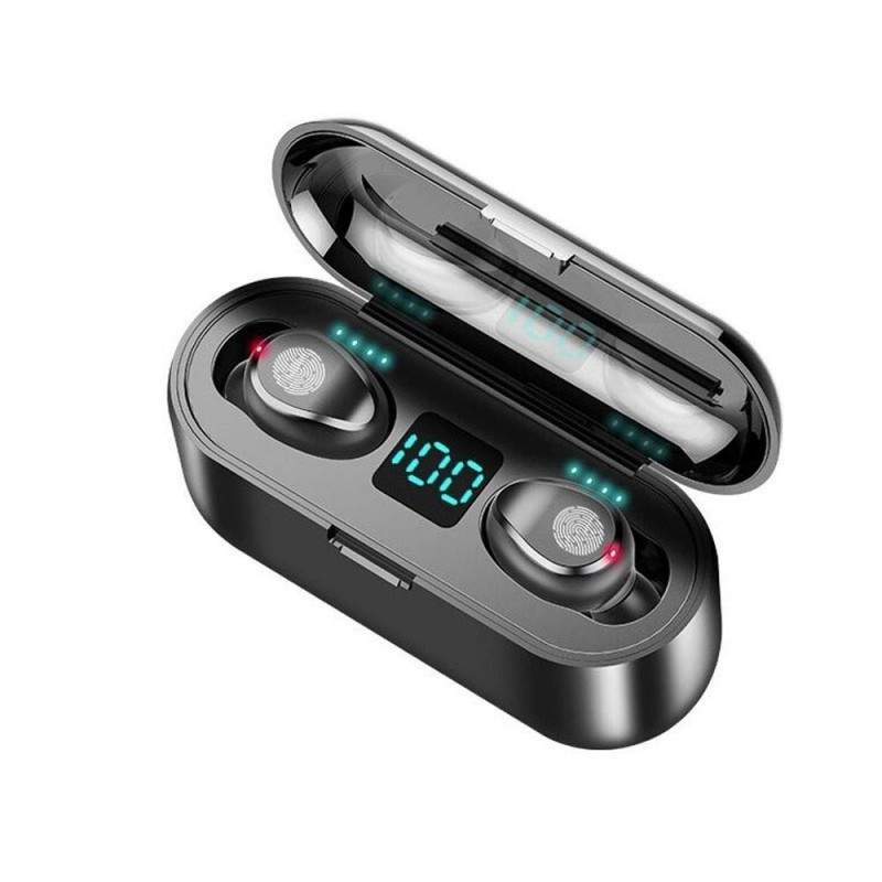 Casti Bluetooth 5.1 SIKS, T20, 50mah, Microfon Dual, Apel HD, Display LED Inteligent, Wireless, Cutie Pentru Incarcare, Negre Casti Bluetooth 5.1 SIKS, T20, 50mah, Microfon Dual, Apel HD, Display LED Inteligent, Wireless, Cutie Pentru Incarcare, Negre