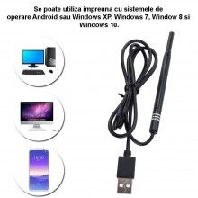 Camera Endoscopica SIKS Pentru Inspecite Ureche, Nas, Piele, 6 LED, Incarcare USB, Cu Dipslay Inclus de 4,3 Inch Si Accesorii... Camera Endoscopica SIKS Pentru Inspecite Ureche, Nas, Piele, 6 LED, Incarcare USB, Cu Dipslay Inclus de 4,3 Inch Si Accesorii...