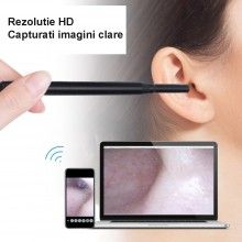 Camera Endoscopica SIKS Pentru Inspecite Ureche, Nas, Piele, 6 LED, Incarcare USB, Cu Dipslay Inclus de 4,3 Inch Si Accesorii... Camera Endoscopica SIKS Pentru Inspecite Ureche, Nas, Piele, 6 LED, Incarcare USB, Cu Dipslay Inclus de 4,3 Inch Si Accesorii...
