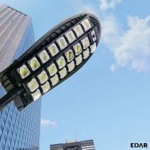 Lampa Solara Stradala W7103A-8 EDAR, Senzor De Miscare, Control prin Telecomanda, Panou Solar, 598 x Led, Negru