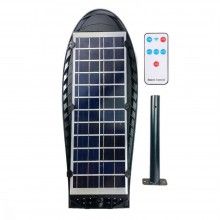 Lampa Solara Stradala W7103A-8 EDAR, Senzor De Miscare, Control prin Telecomanda, Panou Solar, 598 x Led, Negru