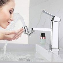 Aerator Apa Dublu SIKS, Pivotant Cu Cot, Functie Economizor, Extensie Robinet Cu Filtrare, Miez Ceramic, Doua Moduri Dus/Bule...