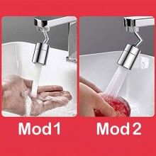 Aerator Apa Dublu SIKS, Pivotant Cu Cot, Functie Economizor, Extensie Robinet Cu Filtrare, Miez Ceramic, Doua Moduri Dus/Bule...
