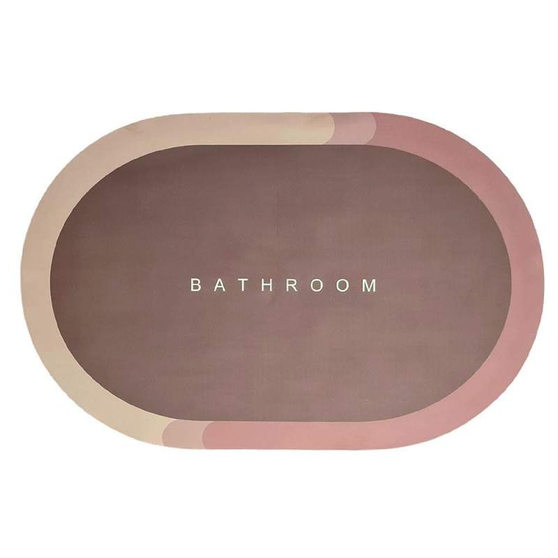 Covor de Baie Antiderapant SIKS, Model „Bathroom”, Oval, 90 x 60 cm, Rose Covor de Baie Antiderapant SIKS, Model „Bathroom”, Oval, 90 x 60 cm, Rose