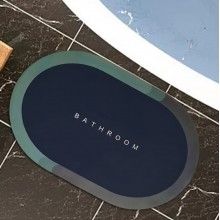 Covor de Baie Antiderapant SIKS, Model „Bathroom”, Oval, 90 x 60 cm, Bleumarin Covor de Baie Antiderapant SIKS, Model „Bathroom”, Oval, 90 x 60 cm, Bleumarin