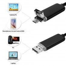 Camera Endoscopica SIKS pentru Telefon, 6 x LED, USB/ MicroUSB, IP67, Cablu 5 m, Negru Camera Endoscopica SIKS pentru Telefon, 6 x LED, USB/ MicroUSB, IP67, Cablu 5 m, Negru