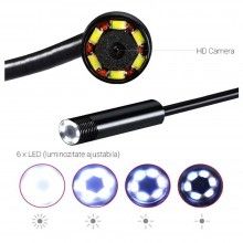 Camera Endoscopica SIKS pentru Telefon, 6 x LED, USB/ MicroUSB, IP67, Cablu 5 m, Negru Camera Endoscopica SIKS pentru Telefon, 6 x LED, USB/ MicroUSB, IP67, Cablu 5 m, Negru