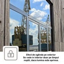 Folie Reflexiva SIKS Pentru Geamuri Interioare, Cu Efect De Oglinda, Protectie Solara UV, 60x300cm, Argintie Folie Reflexiva SIKS Pentru Geamuri Interioare, Cu Efect De Oglinda, Protectie Solara UV, 60x300cm, Argintie