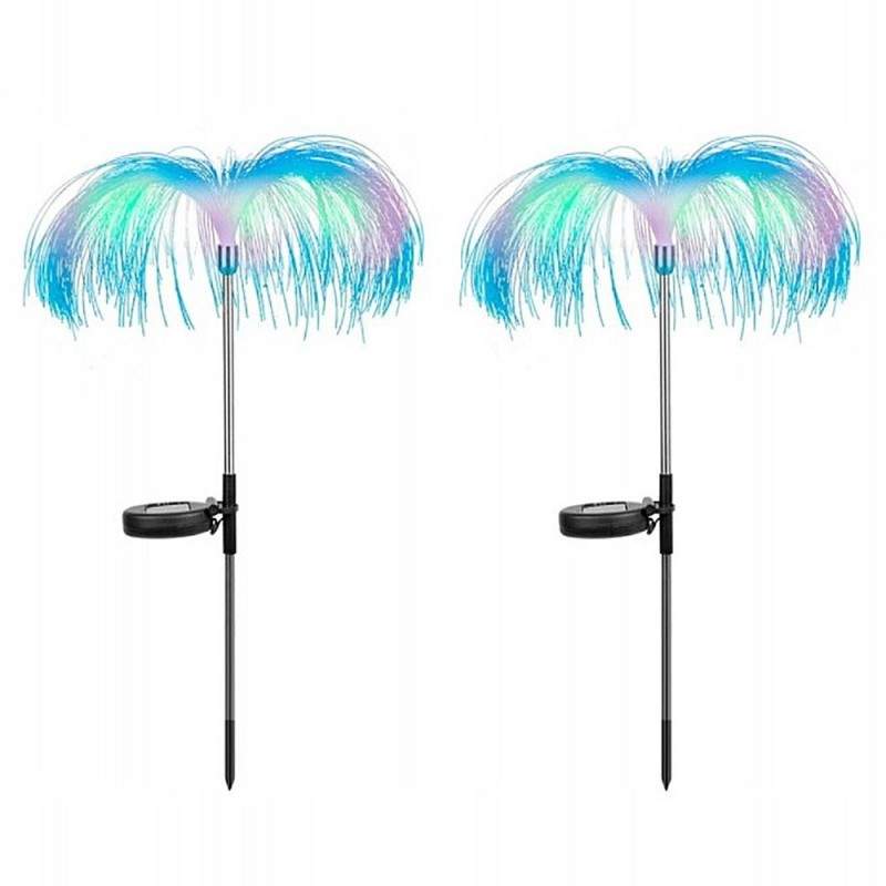 Set 2 x Lampa Solara SIKS, Fibra Optica, LED, Model Meduza, Multicolore Set 2 x Lampa Solara SIKS, Fibra Optica, LED, Model Meduza, Multicolore