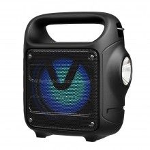 Boxa Portabila Wireless KTS1186 SIKS, Stereo, 5V, Incarcare USB, Acumulator 1200 mAh, FM, Slot Card TF si Microfon, Lumini LE...