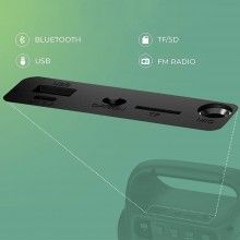 Boxa Portabila Wireless KTS1186 SIKS, Stereo, 5V, Incarcare USB, Acumulator 1200 mAh, FM, Slot Card TF si Microfon, Lumini LE...
