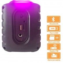 Boxa Tip Felinar Audio Bluetooth KTS118 SIKS, Led,Radio FM, Suport MP3, USB si Card TF, Negru