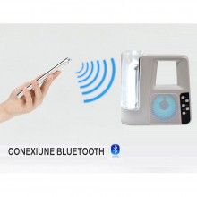 Boxa Audio Bluetooth KTS1320 SIKS cu Lanterna, Radio FM, Suport MP3, USB si Card TF, Alb