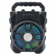 Boxa Portabila HF2170 SIKS, Stereo, 5V, USB, Acumulator, Mod Radio FM, Slot Card TF, Compatibila Microfon, Lumini LED, Negru