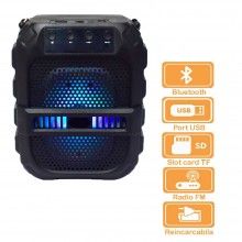 Boxa Bluetooth SIKS cu Acumulator, 6.5 Inch, Radio FM, Suport MP3, USB si Card TF, GTS1191, Negru