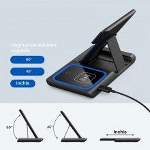 Incarcator Wireless 3 in 1 SIKS pentru Smartphone, Smartwatch, Carcasa Casti, Incarcare Rapida, Lumina LED, Negru Incarcator Wireless 3 in 1 SIKS pentru Smartphone, Smartwatch, Carcasa Casti, Incarcare Rapida, Lumina LED, Negru