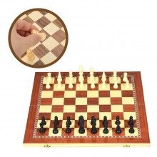 Joc 3 In 1 SIKS, Sah, Table, Dame, Cutie Lemn, 48x24cm Joc 3 In 1 SIKS, Sah, Table, Dame, Cutie Lemn, 48x24cm