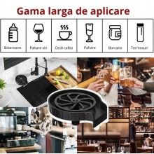 Dispozitiv SIKS Pentru Clatire Pahare, Kit Spalare Rapida Sub Jet Presiune Apa, Rinser Cu 5 Orificii De Pulverizare, ABS/Cupr...