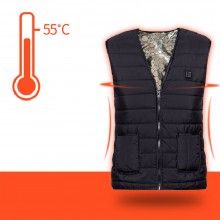 Vesta cu Caldura SIKS, USB, fara Acumulator, Negru, Marimea 3XL