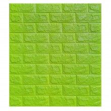 Tapet 3D Autoadeziv SIKS, Model Caramida in Relief, Verde, Design Modern, Rezistent la Apa, Usor de Curatat, Dimensiuni 77x70cm