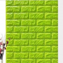 Tapet 3D Autoadeziv SIKS, Model Caramida in Relief, Verde, Design Modern, Rezistent la Apa, Usor de Curatat, Dimensiuni 77x70cm