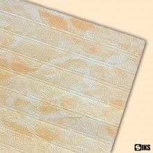 Tapet 3D Autoadeziv SIKS, Model Caramida in Relief, Pastel Orange, Design Modern, Rezistent la Apa, Usor de Curatat, Dimensiu...
