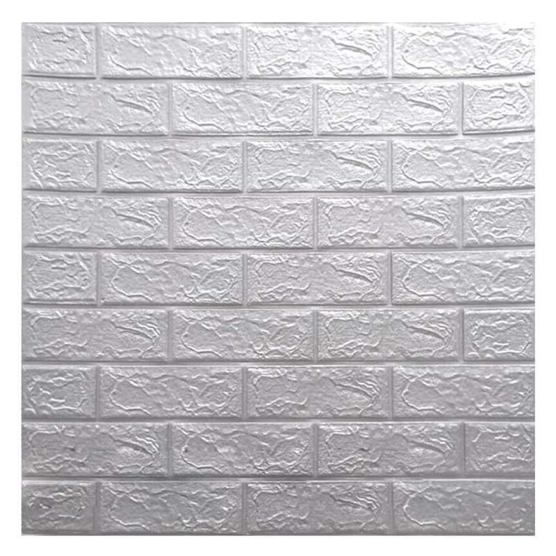 Tapet 3D Autoadeziv SIKS, Model Caramida in Relief,Silver, Design Modern, Rezistent la Apa, Usor de Curatat, Dimensiuni 77x70cm Tapet 3D Autoadeziv SIKS, Model Caramida in Relief,Silver, Design Modern, Rezistent la Apa, Usor de Curatat, Dimensiuni 77x70cm