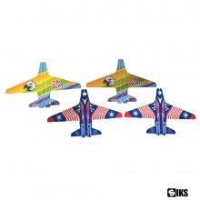 Pistol SIKS Tip Lansator De Avioane De Jucarie, Cu 4 Avioane Incluse, Albastru