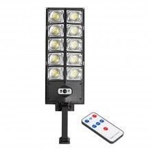 Lampa Solara Stradala W789A5 SIKS, Cu 10 Casete, Stalp Solar De Exterior, Control de la distanta, Senzor de Lumina si Senzor ...
