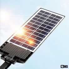 Lampa Solara Stradala W789A5 SIKS, Cu 10 Casete, Stalp Solar De Exterior, Control de la distanta, Senzor de Lumina si Senzor ...