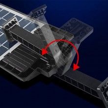 Lampa Solara Stradala W789A5 SIKS, Cu 10 Casete, Stalp Solar De Exterior, Control de la distanta, Senzor de Lumina si Senzor ...