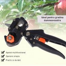 Cleste pentru Altoit SIKS, Banda si Lame incluse, Ideal pentru Gradina, Plante, Negru/Portocaliu Cleste pentru Altoit SIKS, Banda si Lame incluse, Ideal pentru Gradina, Plante, Negru/Portocaliu