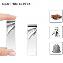 Stick USB SIKS, Inox, Memorie 16GB, USB 3.1, Silver