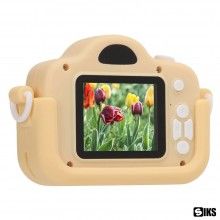 Camera Foto/Video SIKS pentru Copii, Model Ursulet 1080P, HD, Ecran 2 inch, Jocuri Incluse, Acumulator 600 mAh, Galben
