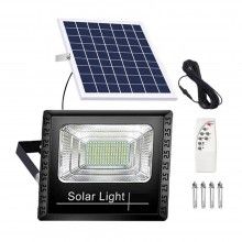 Proiector LED EDAR, pentru Exterior, Panou Solar, Putere 100W, Grad de Protectie IP 67, Control prin Telecomanda, Incarcare S...