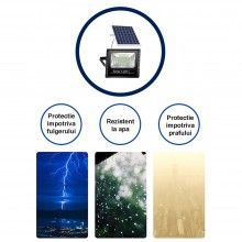 Proiector LED EDAR, pentru Exterior, Panou Solar, Putere 100W, Grad de Protectie IP 67, Control prin Telecomanda, Incarcare S... Proiector LED EDAR, pentru Exterior, Panou Solar, Putere 100W, Grad de Protectie IP 67, Control prin Telecomanda, Incarcare S...