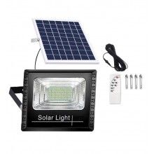 Proiector LED EDAR, pentru Exterior, Panou Solar, Putere 200W, Grad de Protectie IP 67, Control prin Telecomanda, Incarcare S...