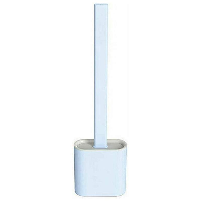 Perie de Toaleta SIKS, Flexibila, din Silicon, cu Suport din Plastic, Aspect Modern, Blue/Gri