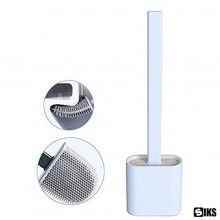 Perie de Toaleta SIKS, Flexibila, din Silicon, cu Suport din Plastic, Aspect Modern, Blue/Gri