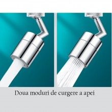 Extensie Robinet Dublu Pivotanta EDAR, Cu Cot, Filtrare a Apei, Miez Ceramic, Debit 4.5 L/Min, Doua Moduri de Stropire, Rotir... Extensie Robinet Dublu Pivotanta EDAR, Cu Cot, Filtrare a Apei, Miez Ceramic, Debit 4.5 L/Min, Doua Moduri de Stropire, Rotir...