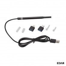 Camera Endoscopica EDAR, pentru Inspectie Ureche, Nas, Piele, Scalp, Cavitate Bucala, Alimentare USB, 6 LED-uri, Accesorii, A...