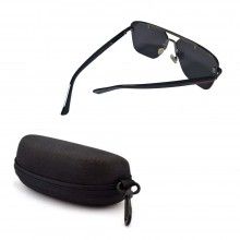 Ochelari De Soare Polarizati M25 SIKS, Negru, Retro, De Condus, Toc Cadou