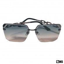Ochelari De Soare Polarizati M21 SIKS Cu Lentile In Gratient Negru/Maro, Insertie Brat Tip Lant Verde, De Condus, Toc Cadou
