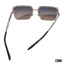 Ochelari De Soare Polarizati M22 SIKS Cu Lentile In Gradient Negru/Maro, Insertie Brat Tip Lant Alb, De Condus + Toc Cadou