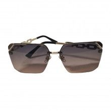 Ochelari De Soare Polarizati M22 SIKS Cu Lentile In Gradient Negru/Maro, Insertie Brat Tip Lant Alb, De Condus + Toc Cadou