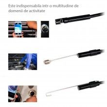 Camera Endoscop EDAR, Ideala pentru Telefon, Instalatii, Grad de Protectie IP67, 6 x LED, Lumina Ajustabila, Conexiune USB/Mi...