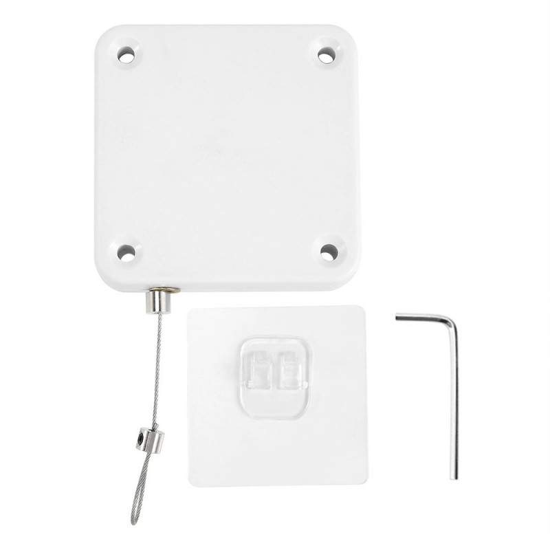 Inchizator Automat EDAR pentru Usi, Ferestre, Franghie de Otel 1,2 m, Putere 1200N, Banda Dublu Adeziva Preaplicata, Culoare Alb Inchizator Automat EDAR pentru Usi, Ferestre, Franghie de Otel 1,2 m, Putere 1200N, Banda Dublu Adeziva Preaplicata, Culoare Alb